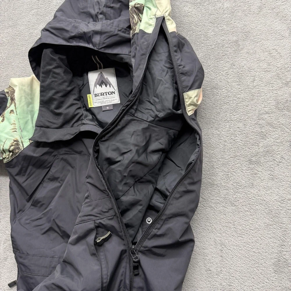 Burton Jacket Womens Small Black Floral Parka Hooded‎ Ski